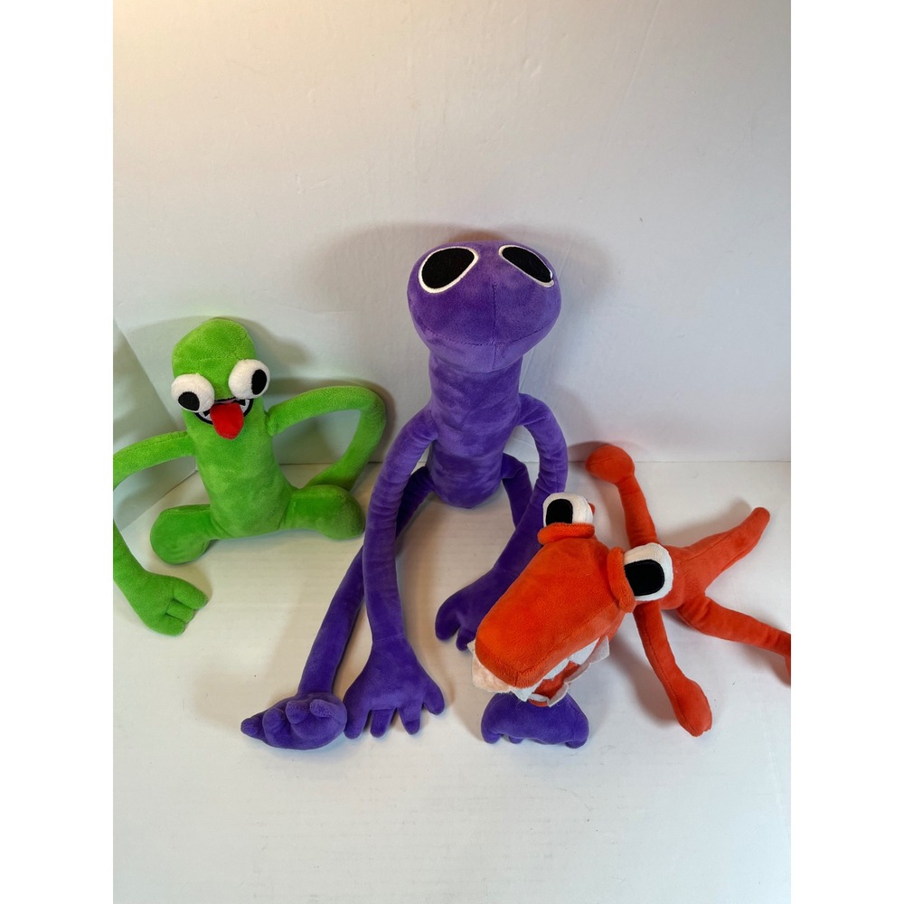 Rainbow Friends Plush Set Green Purple Orange Roblox Game Stuffed Animal Toys